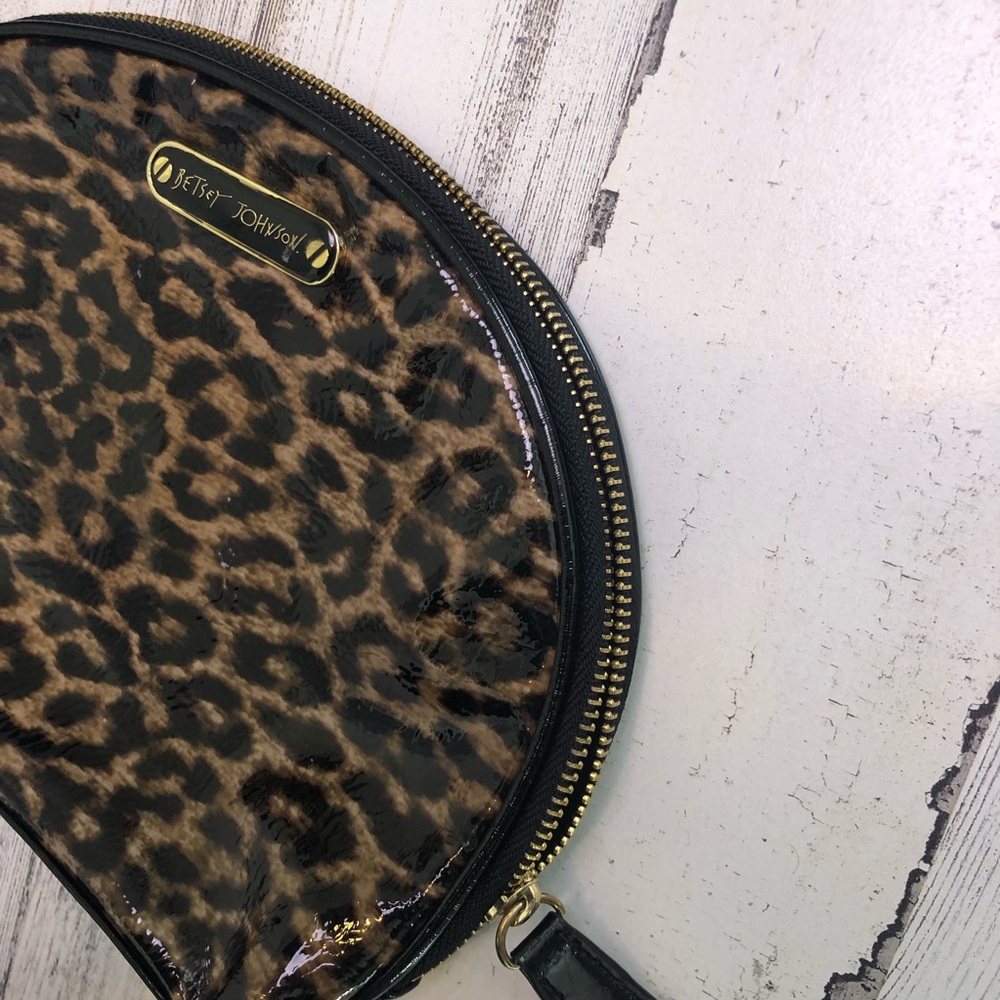 Betsey Johnson Leopard Print Cosmetic Bag - Picture 7 of 8